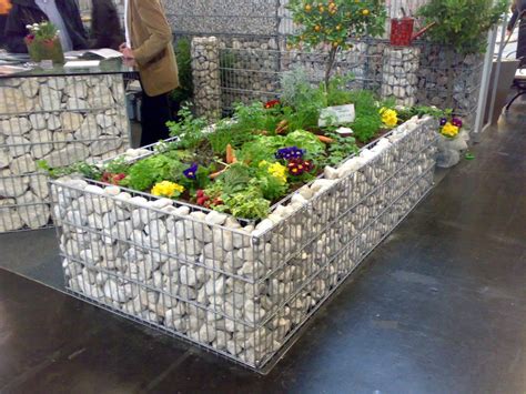 gabion raised garden bed